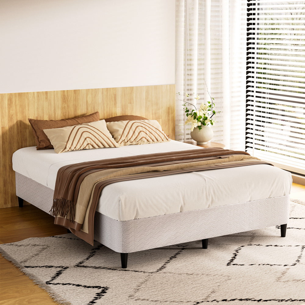 Bed Frame Double Size Metal Grey MASON By Artiss