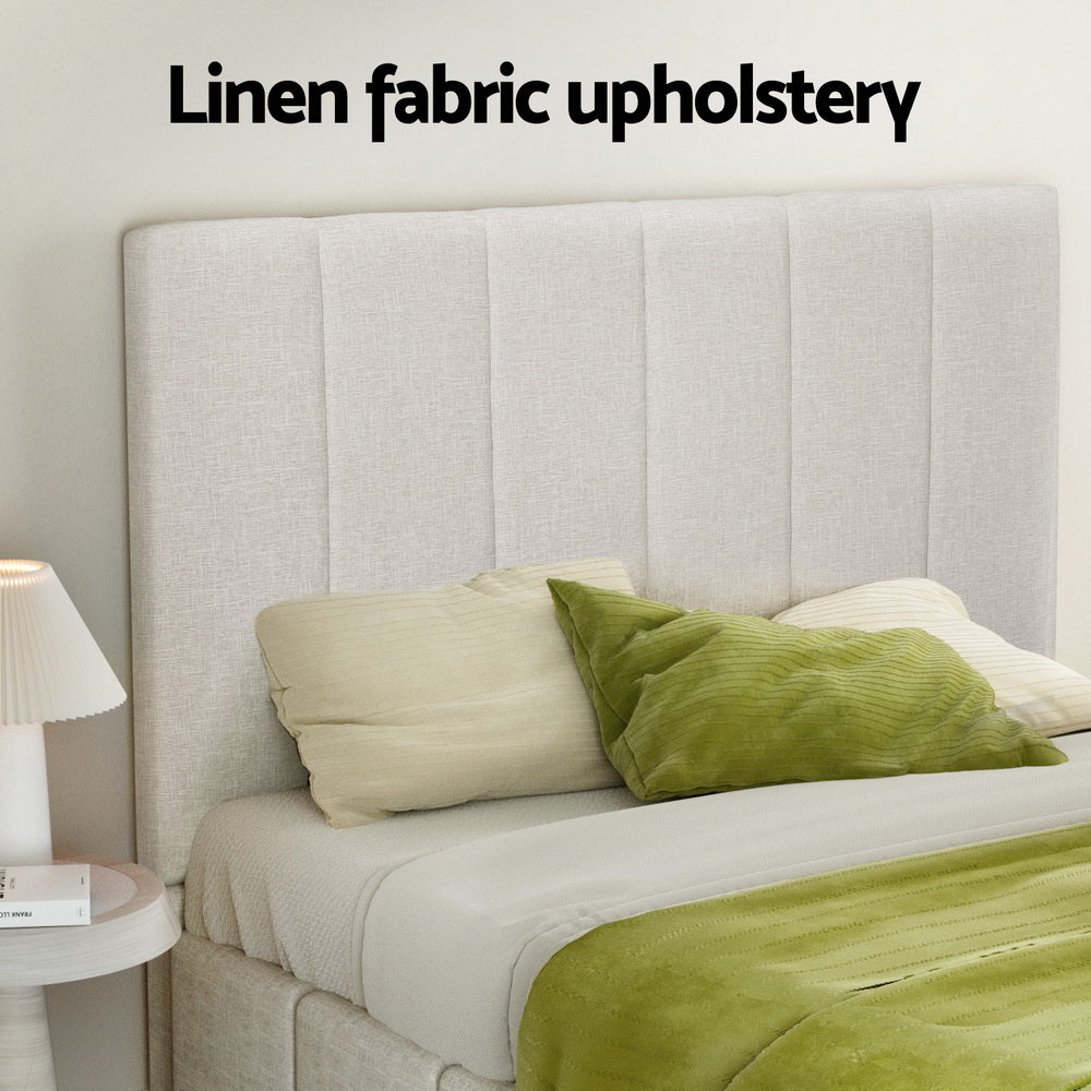 Bed Frame Queen Size Beige TETTE By Artiss