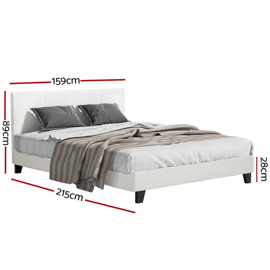 Bed Frame Queen Size Boucle NEO By Artiss