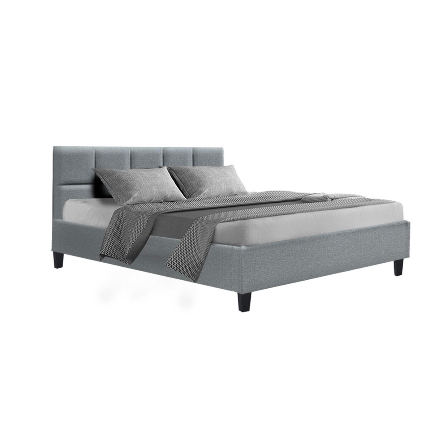 Bed Frame Queen Size Grey TINO By Artiss