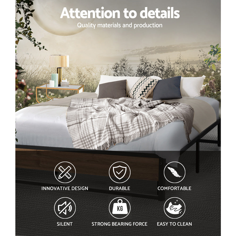 Bed Frame Metal Bed Frame Bed Base OSLO - Queen By Artiss