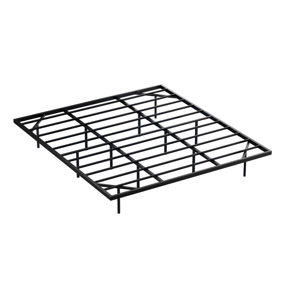 King Bed Frame,Floating Metal Bed Frame with Smart LED Lights - Sturdy Metal Platform Bed Base, Silent Design, Tool-Free Assembly, 300KG Capacity for Home/Hotel/Master Bedroom By Artiss