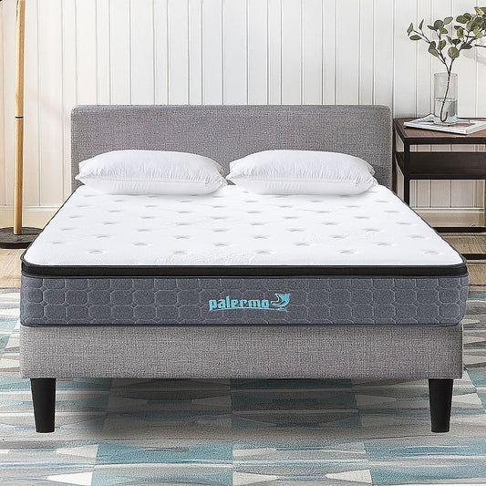 Mattress King Euro Top Pocket Spring Motion Isolation CertiPUR-US Certified