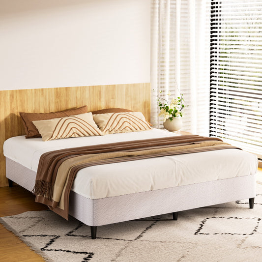 Bed Frame King Size Metal Grey MASON By Artiss