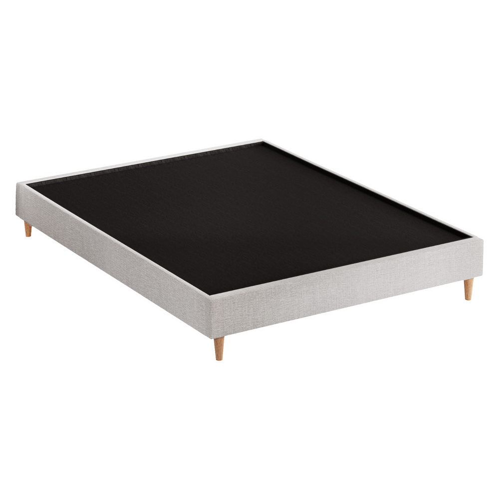 Bed Frame Queen Size Beige ZORA By Artiss