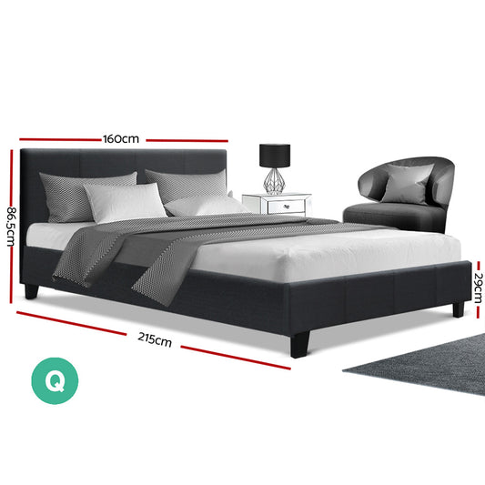 Bed Frame Queen Size Charcoal NEO By Artiss