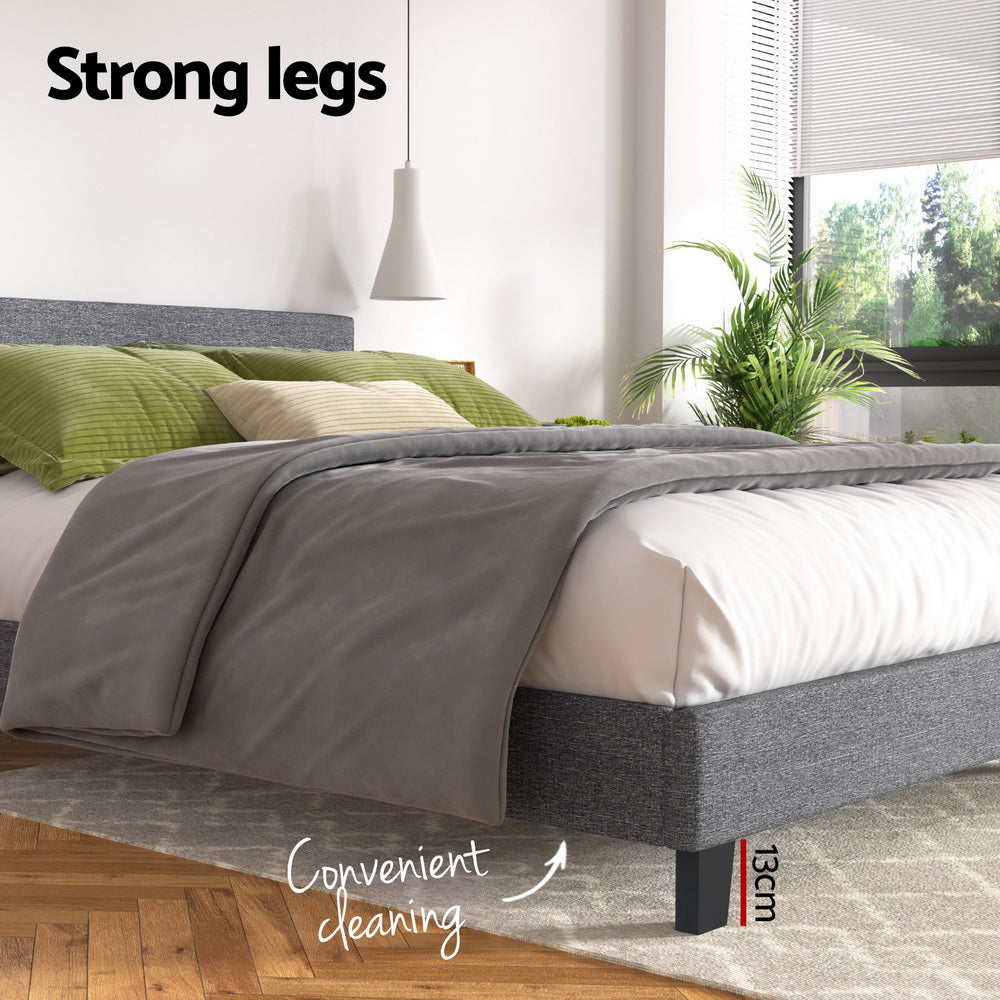 Bed Frame Queen Size Grey NEO By Artiss
