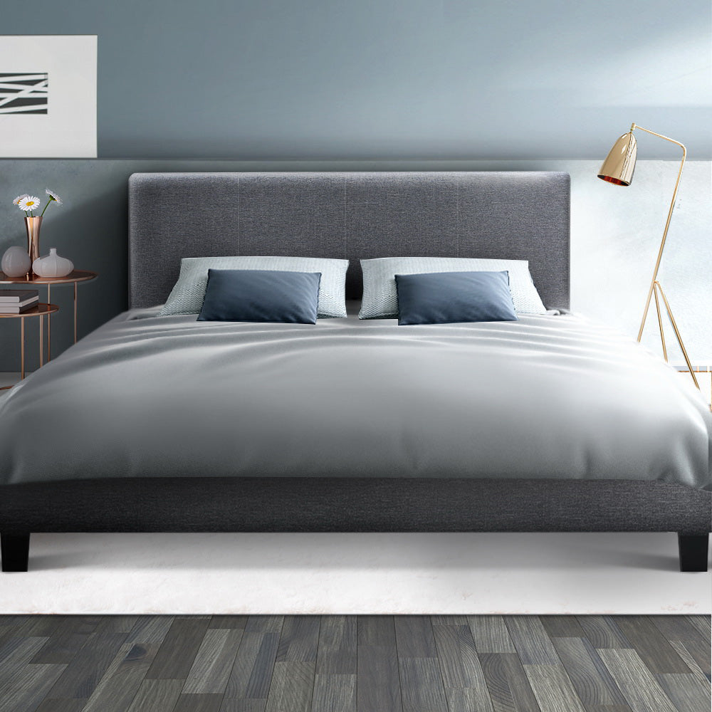 Bed Frame Queen Size Grey NEO By Artiss
