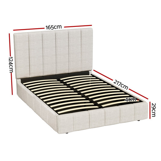 Bed Frame Queen Size Beige TETTE By Artiss
