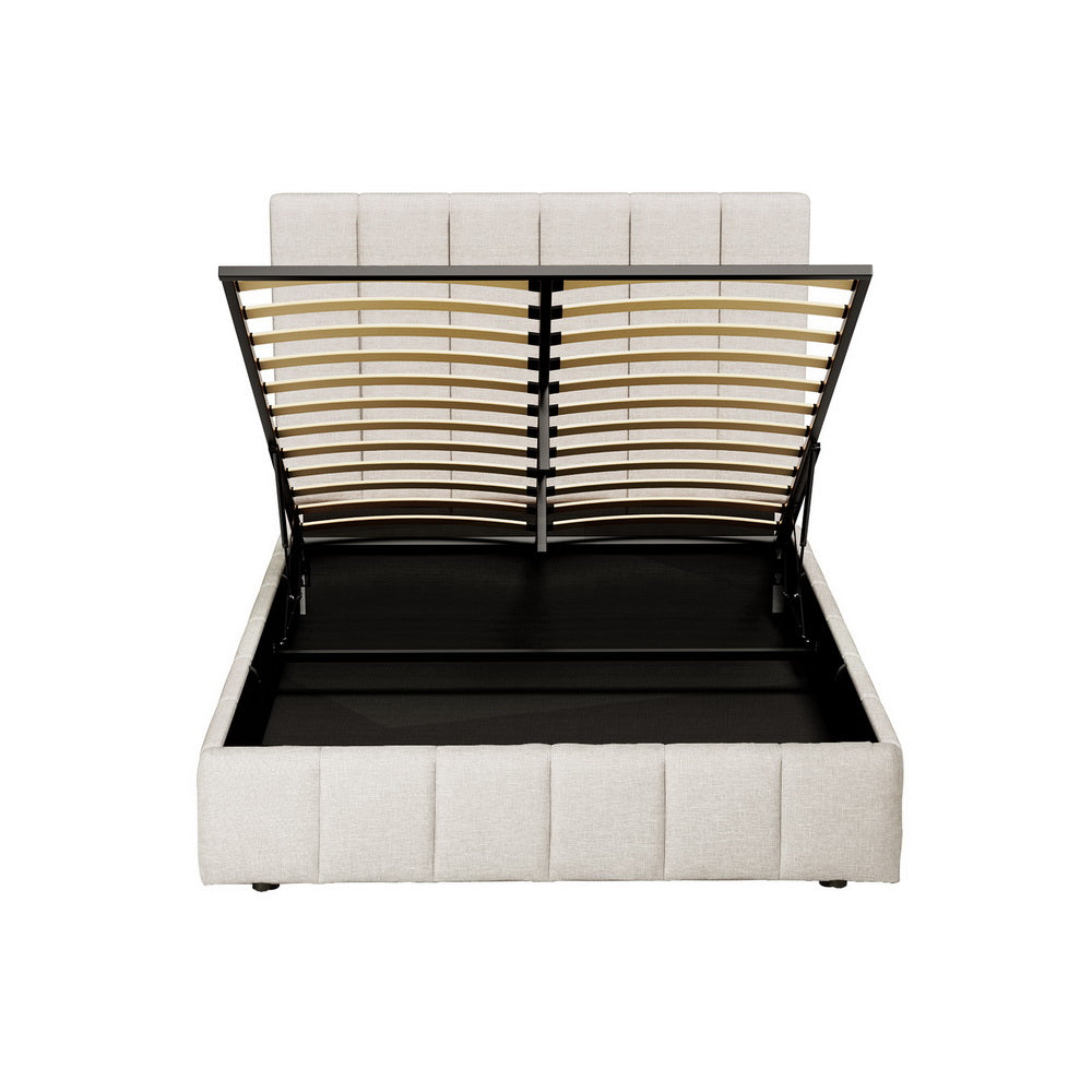 Bed Frame Queen Size Beige TETTE By Artiss