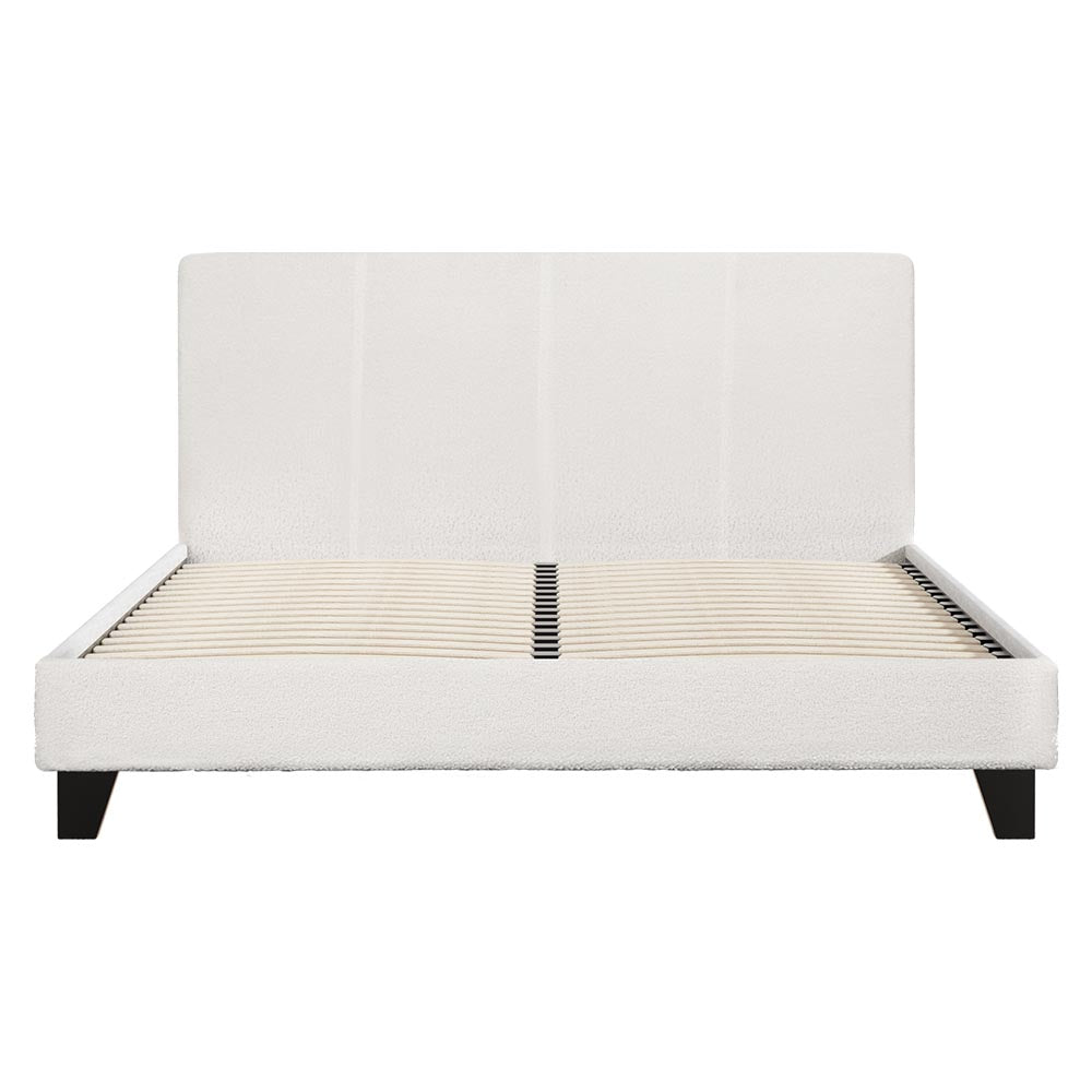 Bed Frame Queen Size Boucle NEO By Artiss