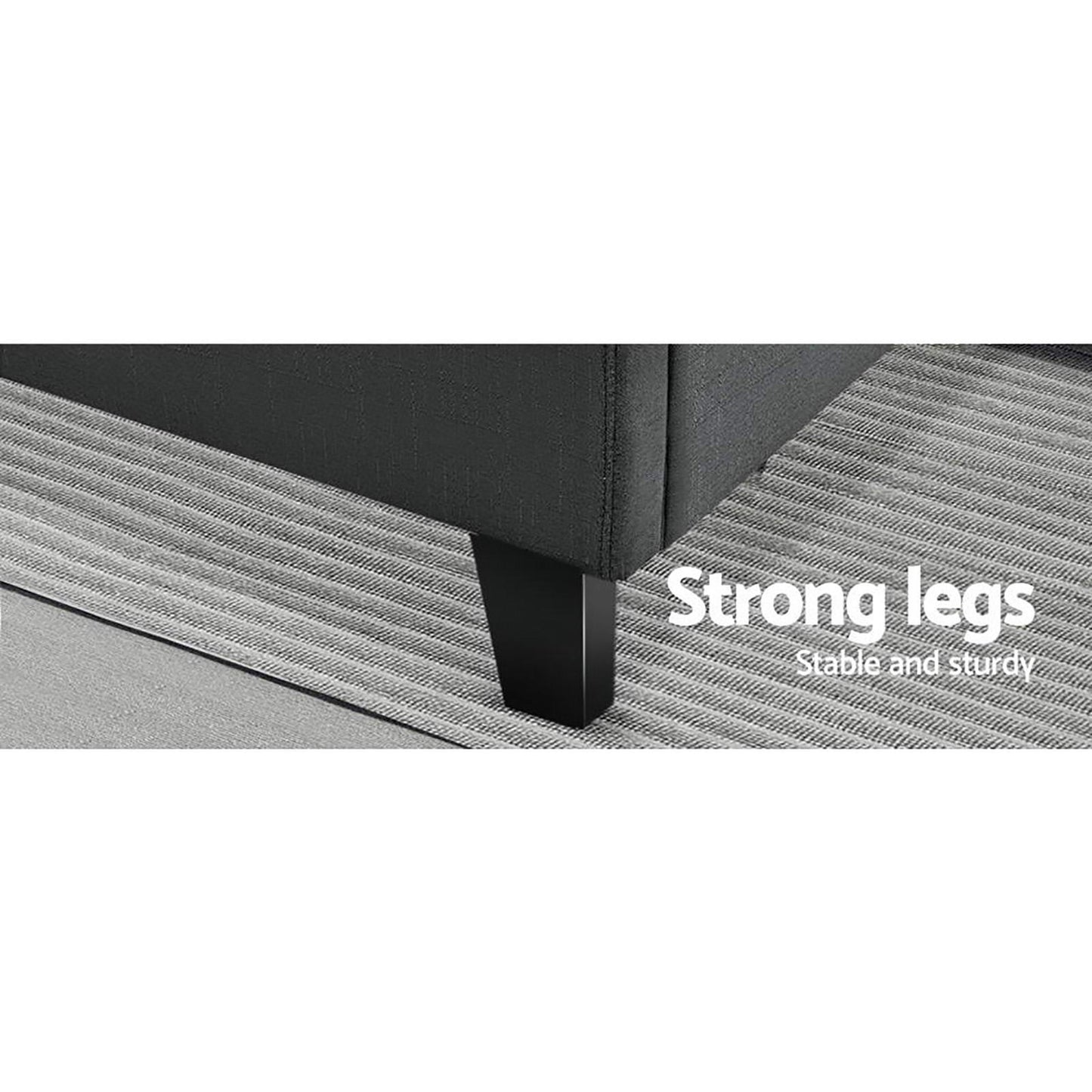 Bed Frame Double Size Charcoal TINO By Artiss
