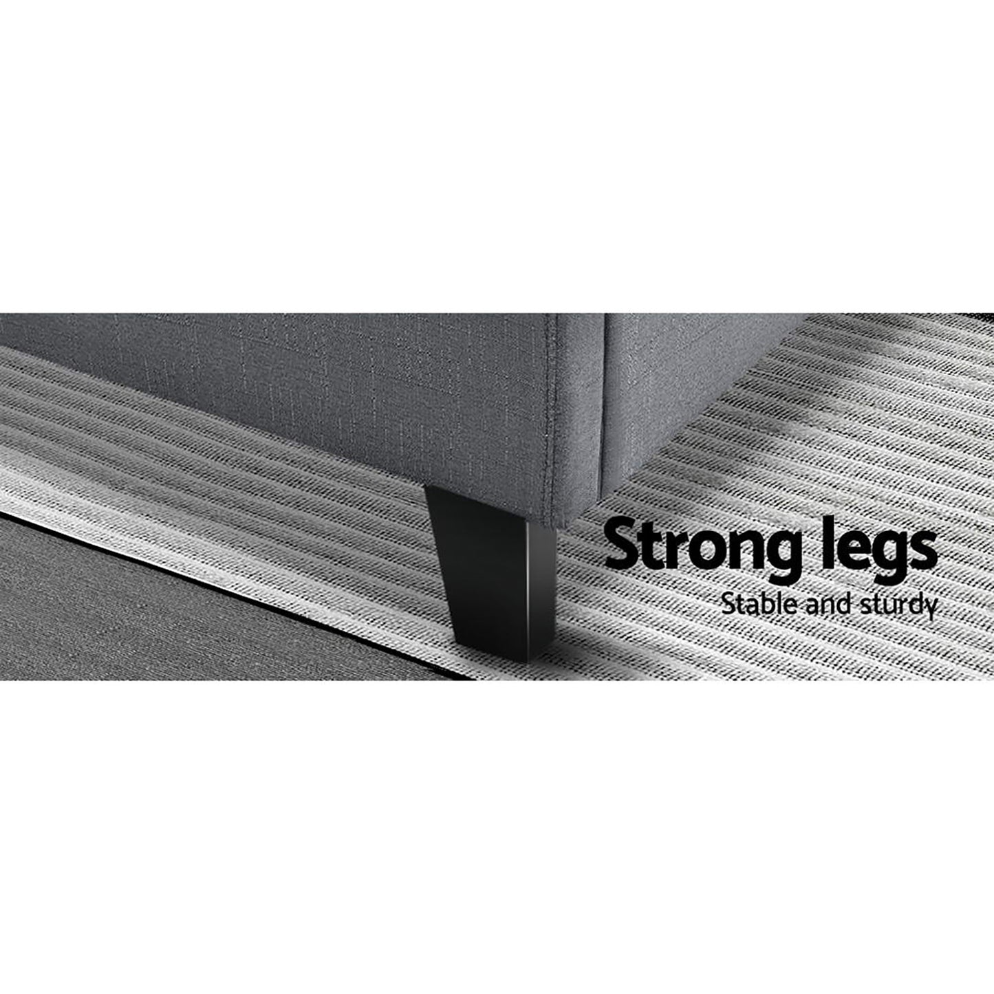 Bed Frame Queen Size Grey TINO By Artiss