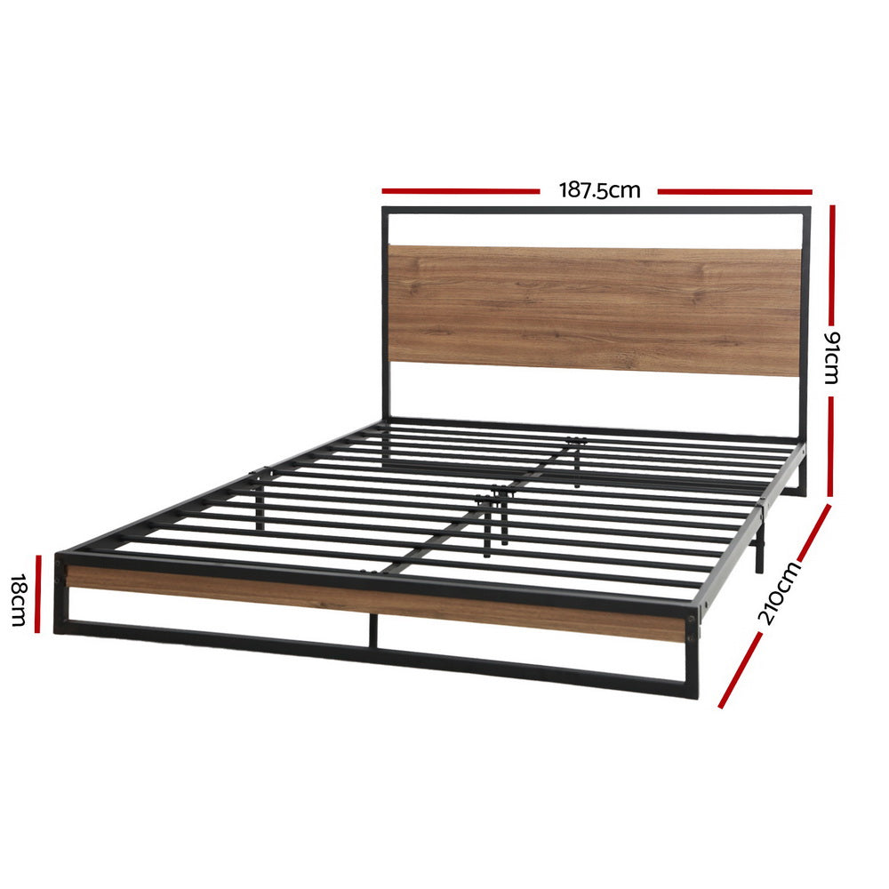 Bed Frame King Size Metal Bed Frame DANE By Artiss