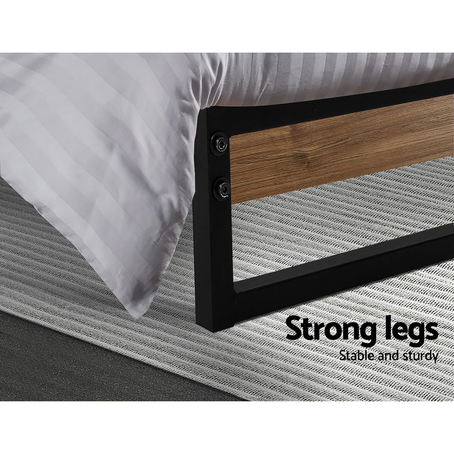 Bed Frame King Size Metal Bed Frame DANE By Artiss