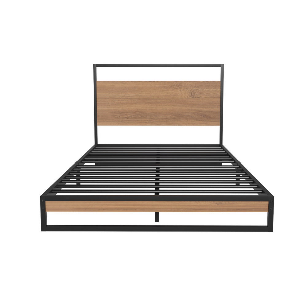 Metal Bed Frame King Single Size Beds Platform with Mattress By Artiss