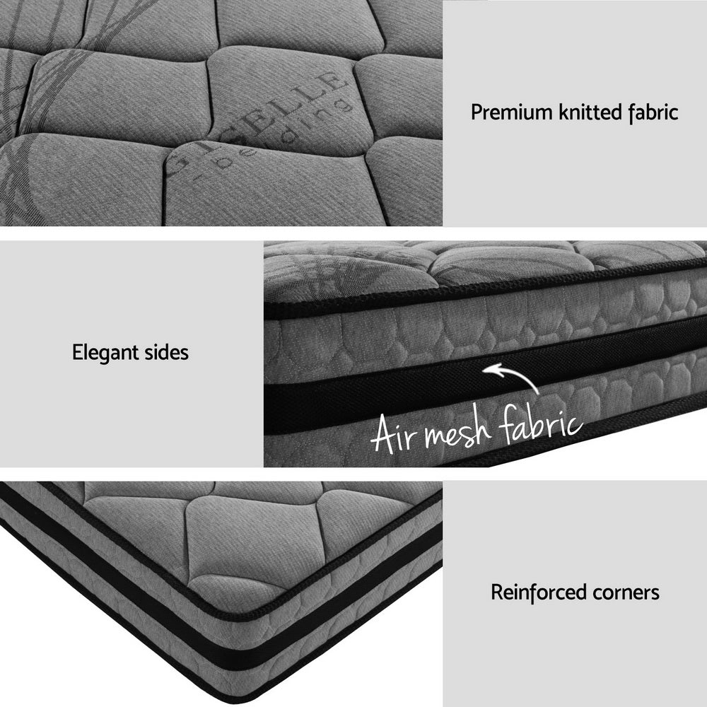 Metal Bed Frame King Single Size Beds Platform with Mattress By Artiss
