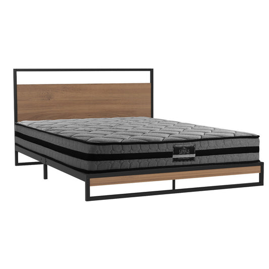 Bed Frame Queen Size Metal Frame DANE with Mattress By Artiss