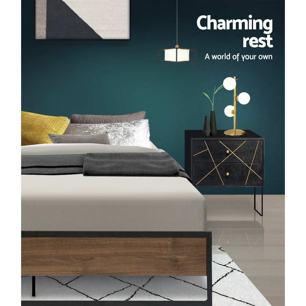 Bed Frame Metal Bed Frame Bed Base OSLO - Double By Artiss