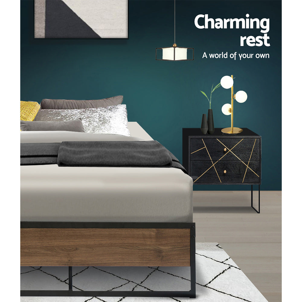 Bed Frame Metal Bed Frame Bed Base OSLO - King Single By Artiss