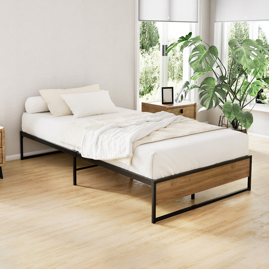 Bed Frame Metal Bed Frame Bed Base OSLO - King Single By Artiss
