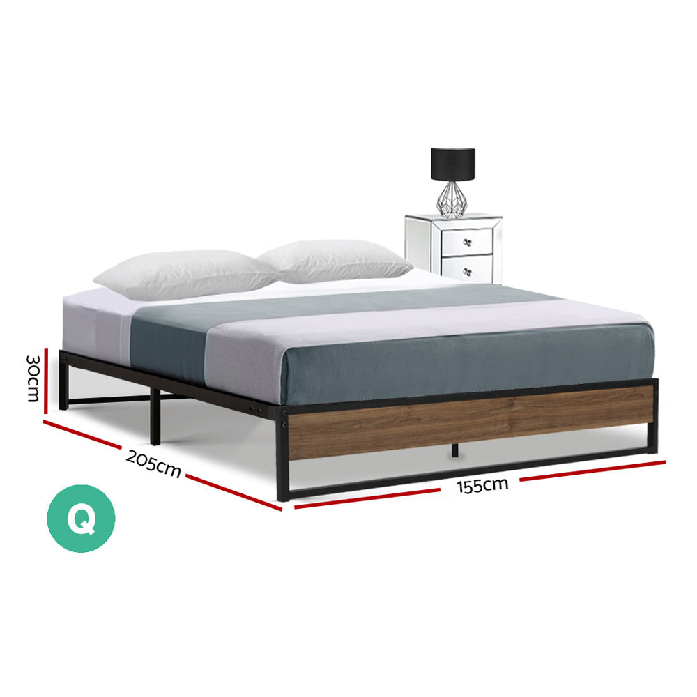 Bed Frame Metal Bed Frame Bed Base OSLO - Queen By Artiss