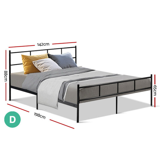 Bed Frame Double Metal Bed Frame SOL By Artiss