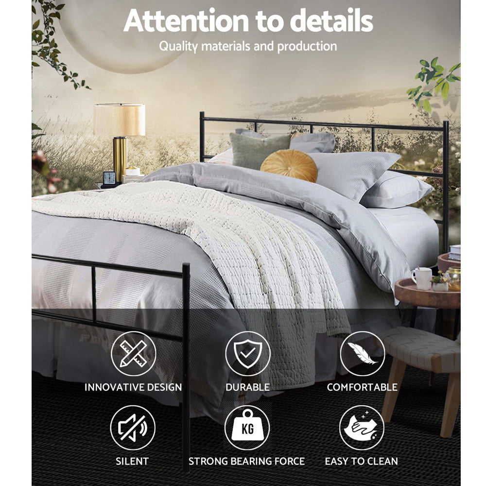 Bed Frame Double Metal Bed Frame SOL By Artiss