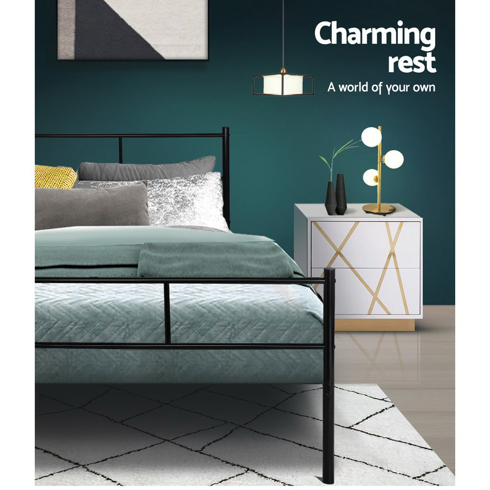 Bed Frame Double Metal Bed Frame SOL By Artiss