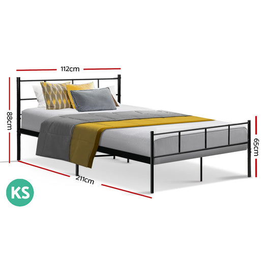 Bed Frame King Single Metal Bed Frame SOL By Artiss