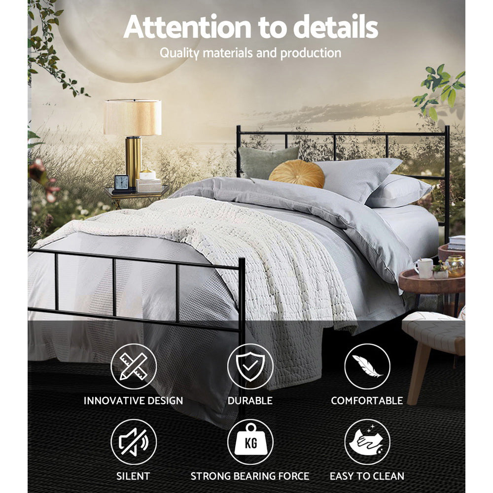 Bed Frame King Single Metal Bed Frame SOL By Artiss