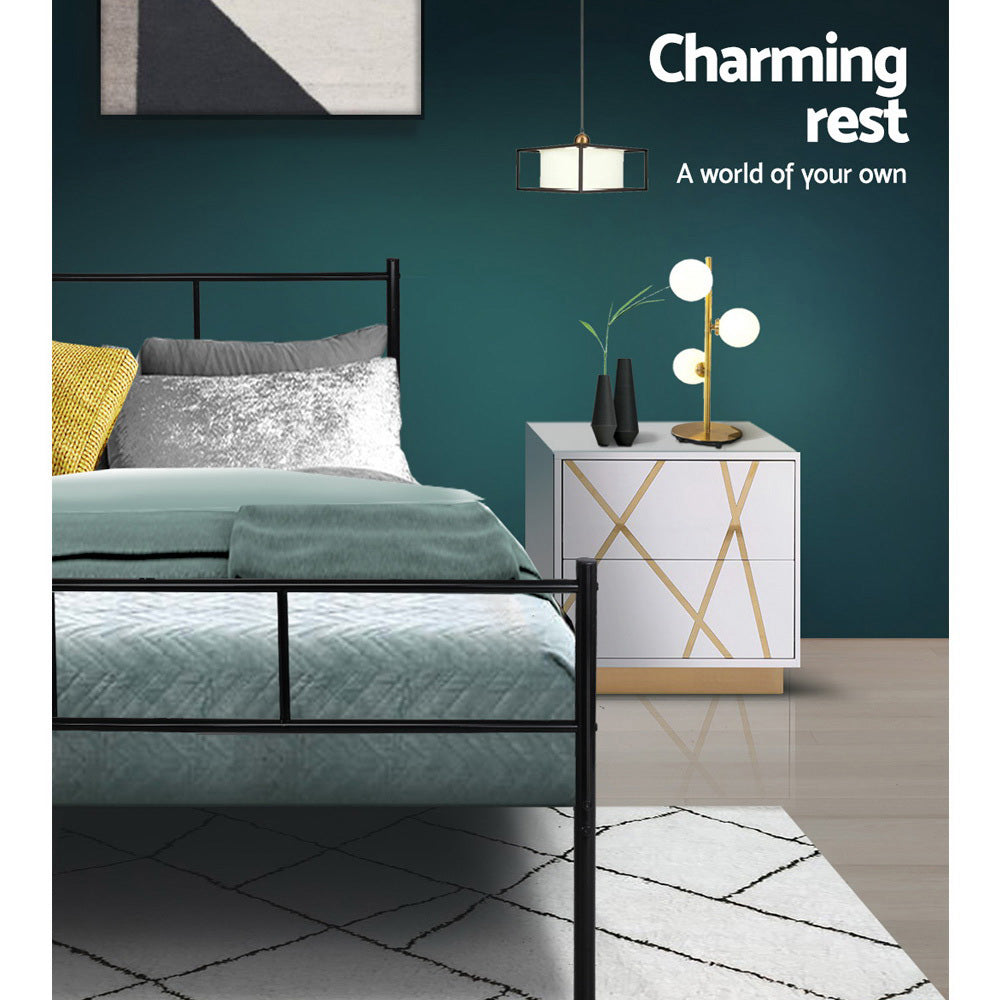 Bed Frame King Single Metal Bed Frame SOL By Artiss