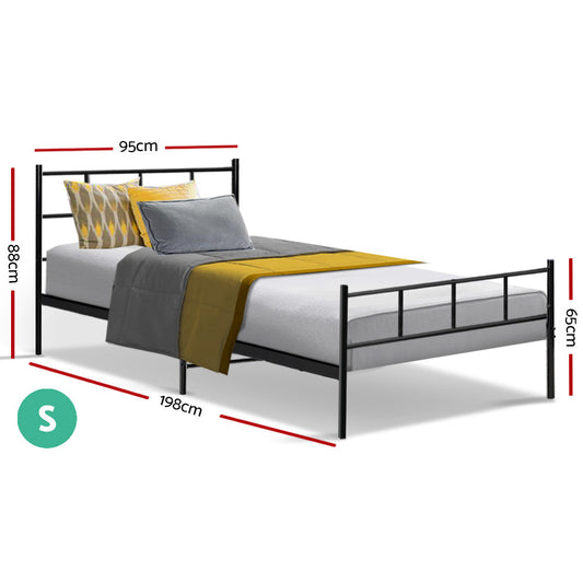 Bed Frame Single Metal Bed Frame SOL By Artiss