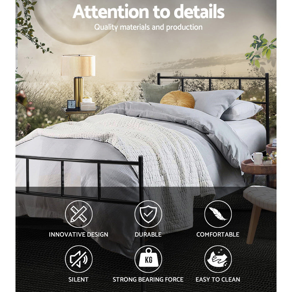 Bed Frame Single Metal Bed Frame SOL By Artiss