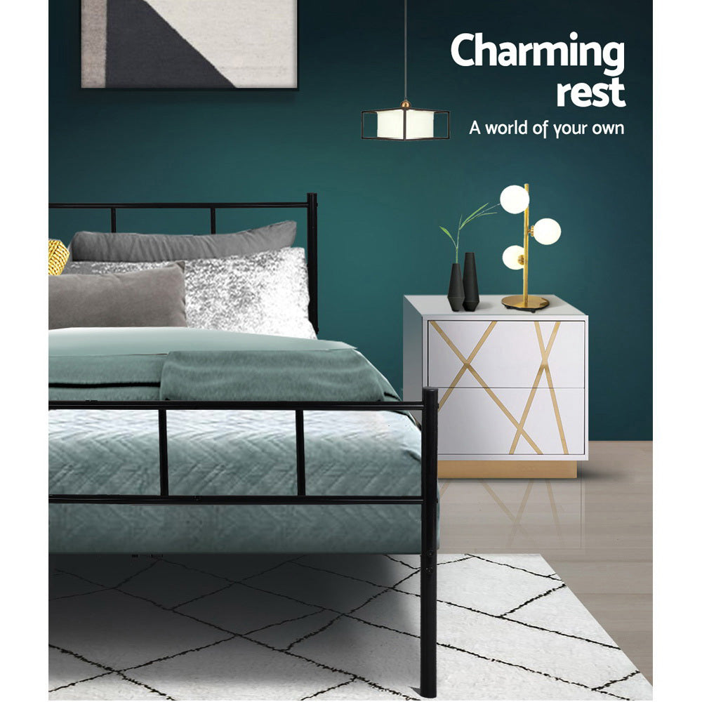 Bed Frame Single Metal Bed Frame SOL By Artiss