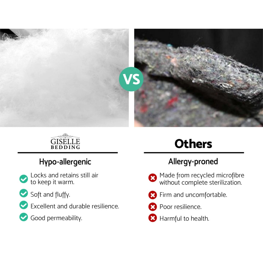 Bedding Mattress Topper Pillowtop Bamboo Charcoal Double By Giselle