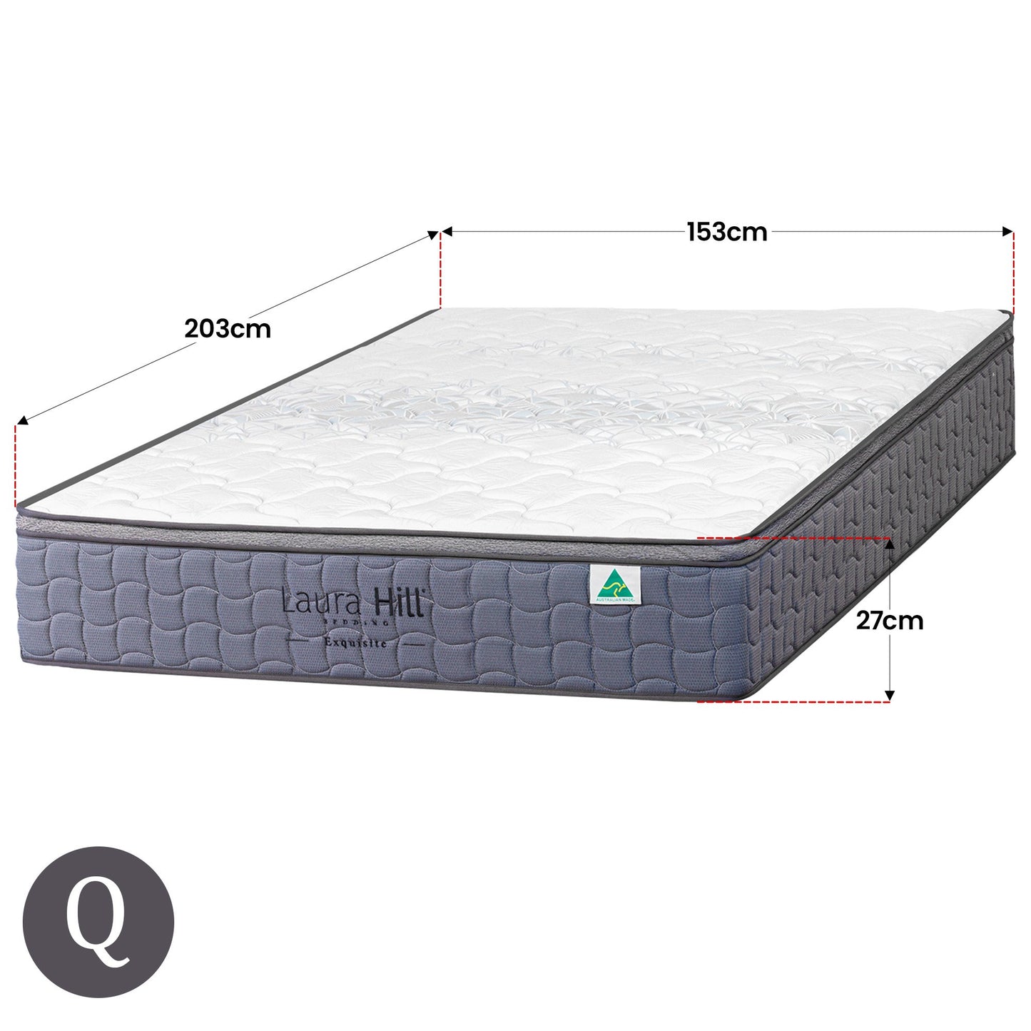Exquisite Australian Made Queen Premium Mattress By Laura Hill