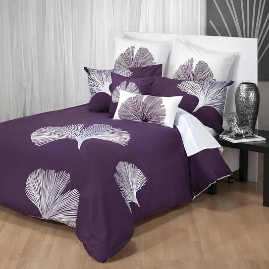 Bianca Kalista Aubergine Quilt Cover Set Queen