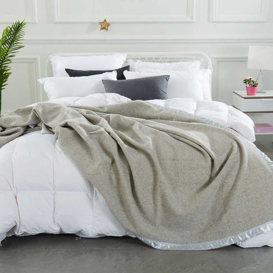 Alastairs Australian Merino Wool Blanket Steel Grey - King