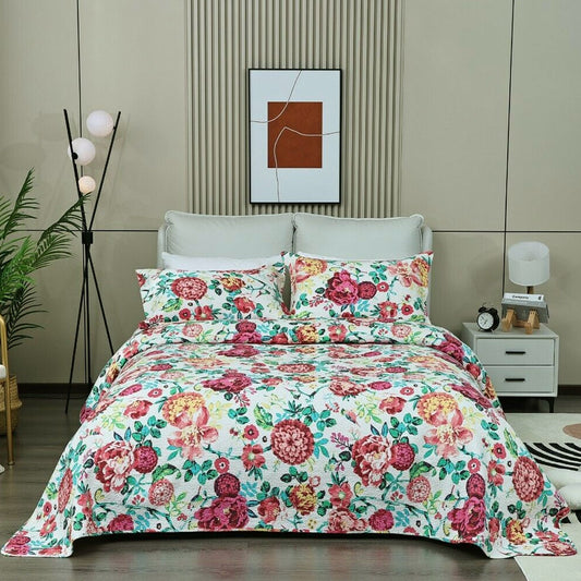 100% Cotton Lightly Quilted Coverlet Set Tongan Queen 230 x 250 cm