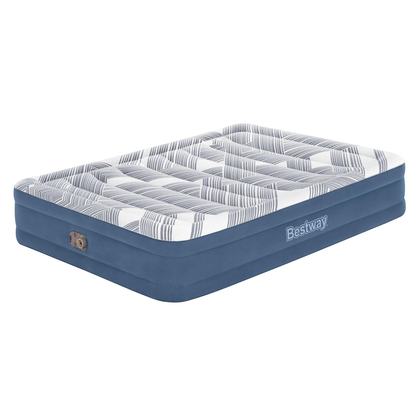 2.03m x 1.52m x 36cm Tritech Fashion Flock comfortable inflatable Air Mattress Queen Built-in AC Pump By Bestway