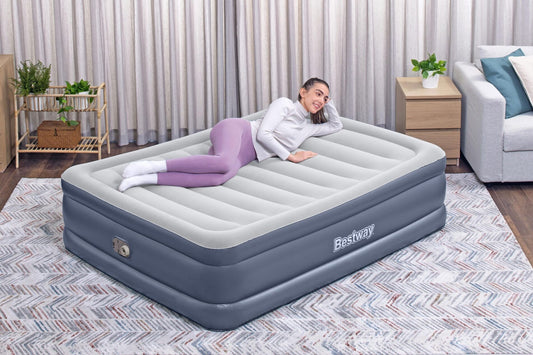 2.03m x 1.52m x 51cm Tritech Air Inflatable Mattress Queen Built-in AC Pump By Bestway