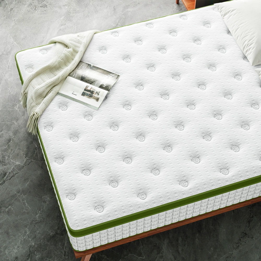 BedStory King Single Mattress 30cm Medium Firm Hybrid Mattress for Pressure Relief Motion Isolation