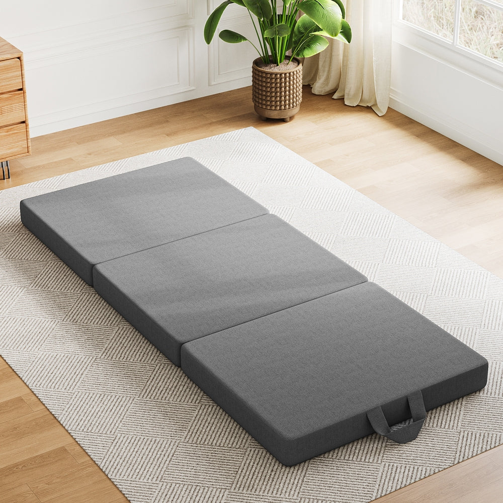 BedStory Folding Mattress Small King Single Trifold Mattress Firm Support Foam Washable Cover 10cm
